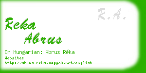 reka abrus business card