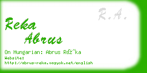 reka abrus business card